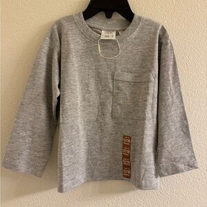Zara Kids Heather Gray Long Sleeve Tee